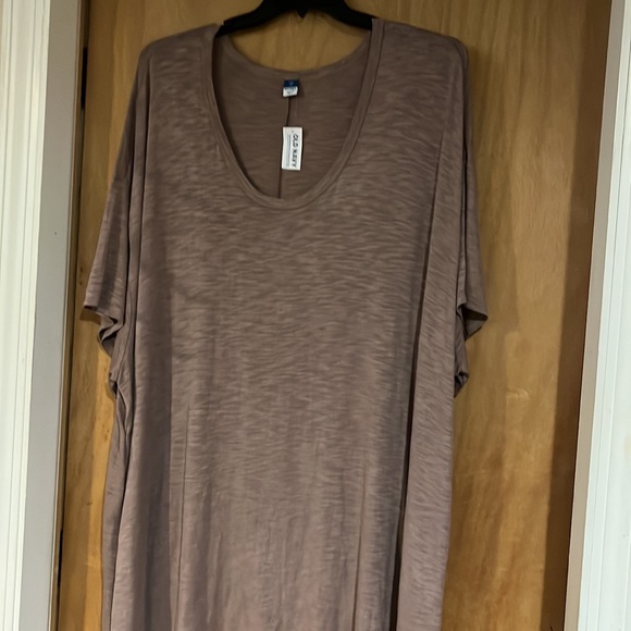 🤎 “Sale”Nwt Awesome short sleeve light brown long tunic top size 4x “Sale” - Picture 2 of 5